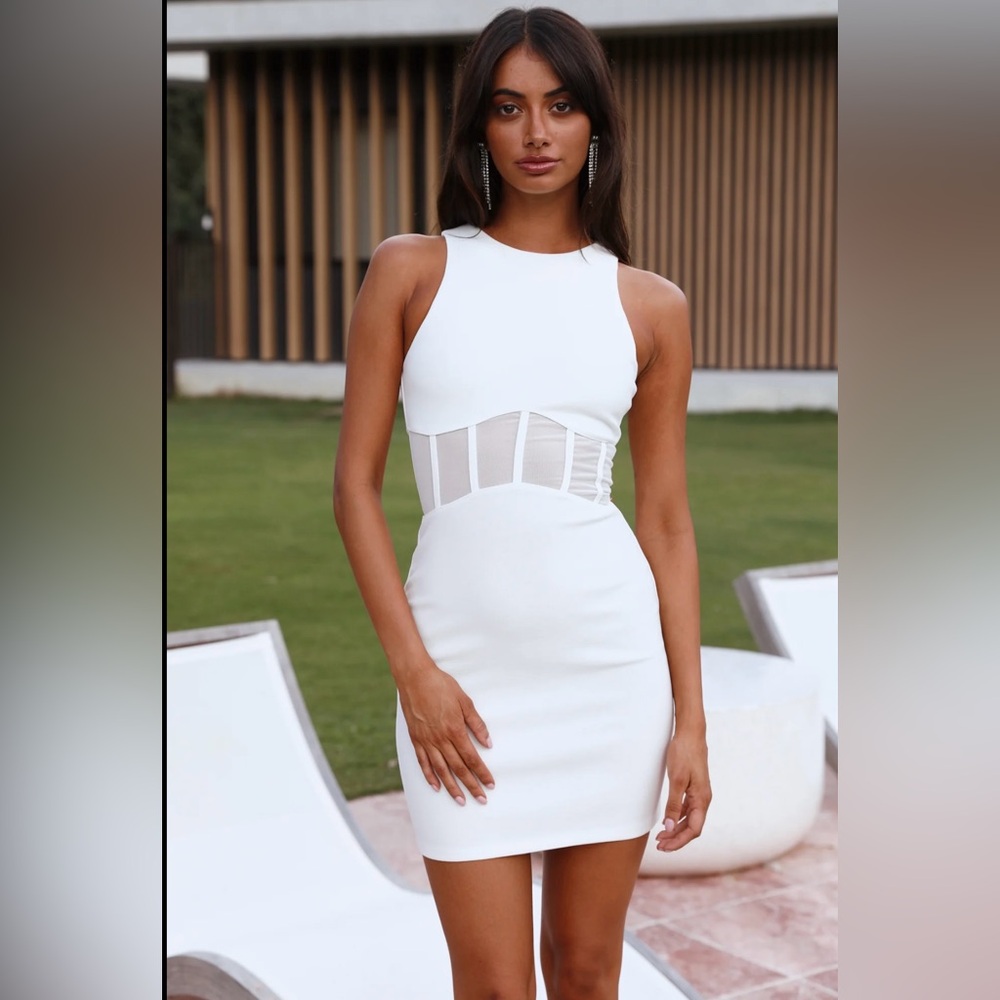 NWT New York & Company White Mini Dress Sz 2x